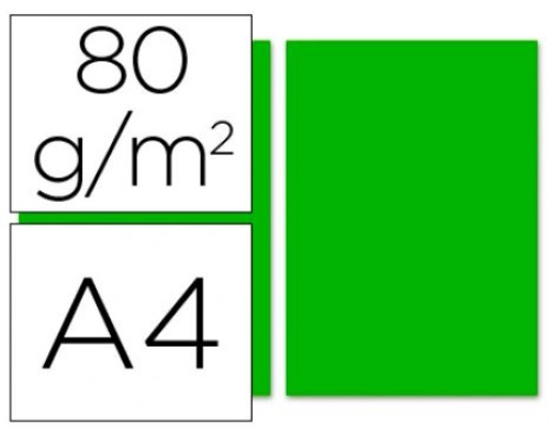 Papel Cor Liderpapel A4 80gr Verde Intenso Emb.100fls (PC61)