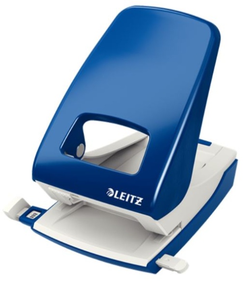 Furador Leitz 5138 C/Regua 40 Fls Azul