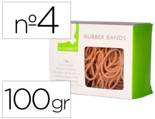 Elasticos Q-Connect Nº4 (40x2mm) Cx.100gr (KF14692)