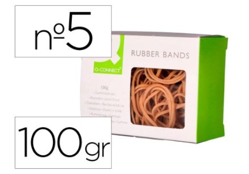 Elasticos Q-Connect Nº5 (50x2mm) Cx.100gr (KF14693)