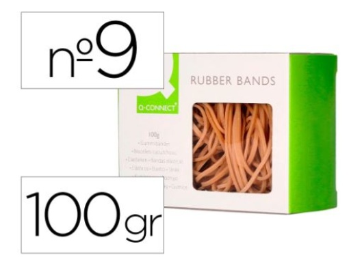 Elasticos Q-Connect 100gr nº 9 (KF14696)