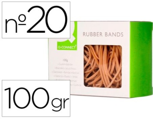 Elasticos Q-Connect Nº20 Cx.100gr (KF15048)
