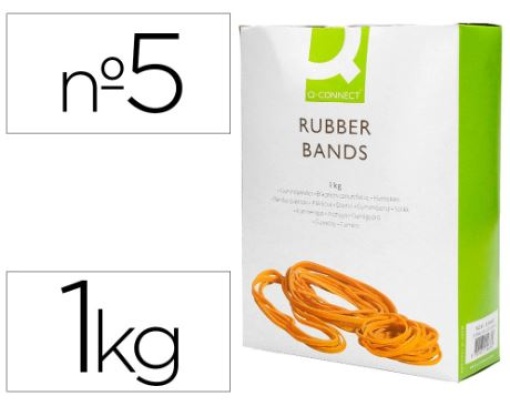 Elasticos Q-Connect Nº5 (50x2mm) Cx.1000gr (KF14682)