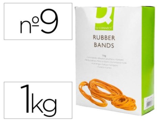 Elasticos Q-Connect Nº9 (90x2mm) Cx.1kg (KF14686)
