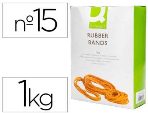 Elasticos Q-Connect Nº15 (150x2mm) Cx.1kg (KF15179)