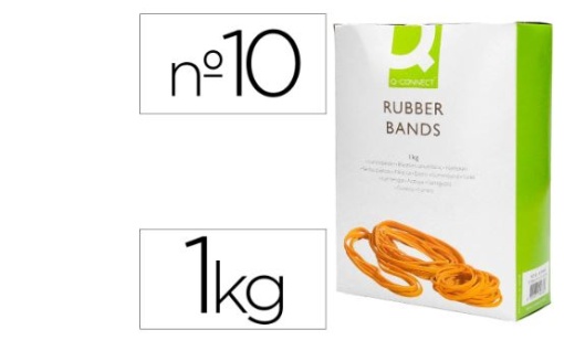 Bandas Elásticas Q-Connect Cx/1kg 100x9mm Nº10 (KF15182)