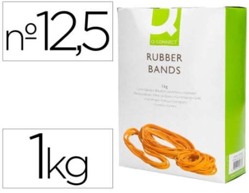 Bandas Elásticas Q-Connect Cx/1kg 125x9mm Nº12,5 (KF15183)