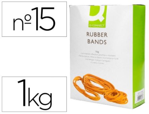 Bandas Elásticas Q-Connect Cx/1kg 150x9mm Nº15 (KF15184)