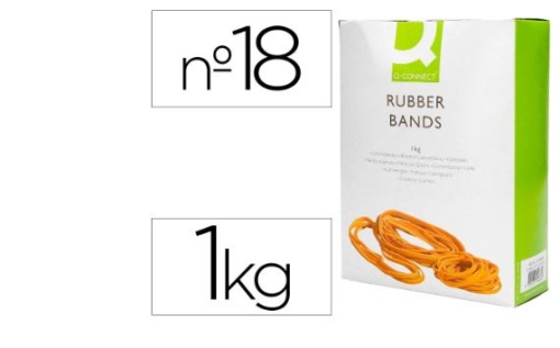 Bandas Elásticas Q-Connect Cx/1kg 180x16mm Nº18 (KF15185)