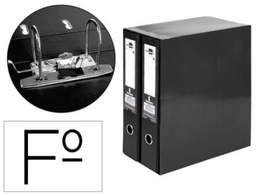 Modulo Liderpapel 2 Pastas Folio 2 aneis Mecanismo de Alavanca 75mm Preto (MD45)

