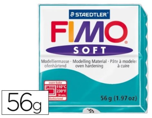 Pasta Para Modelar Staedtler Fimo Soft 56gr Verde Menta (8020-39)