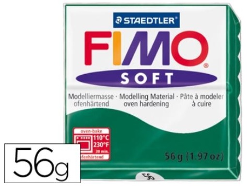 Pasta Para Modelar Staedtler Fimo Soft 56gr Verde Esmeralda (8020-56)