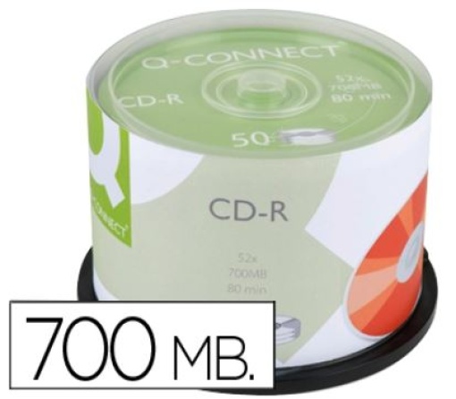 CD-R Q-Connect 700MB 80Min 52X Torre 50uni