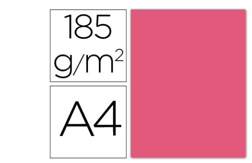 Cartolina Guarro A4 Fucsia 185gr Pack 50folhas