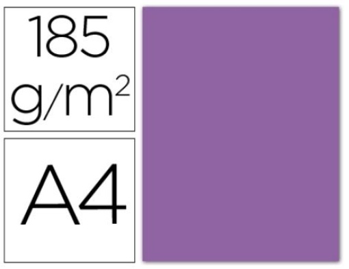 Cartolina Guarro A4 Violeta 185gr Pack 50folhas