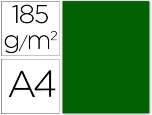 Cartolina Guarro A4 Verde Bilhar 185gr Pack 50folhas