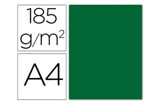 Cartolina Guarro A4 Verde Escuro 185gr Pack 50folhas
