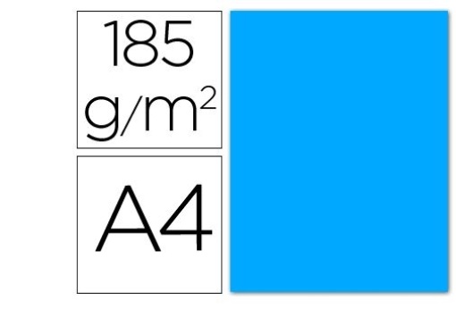 Cartolina Guarro A4 Azul Maldivas 185gr Pack 50folhas