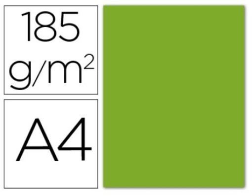 Cartolina Guarro A4 Verde Maçã 185gr Pack 50folhas