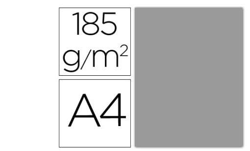 Cartolina Guarro A4 Cinza Perola 185gr Emb. 50fls