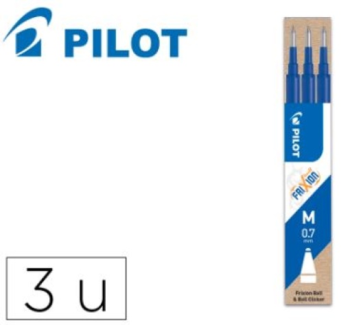 Recarga Esferografica Pilot Frixion Ball Clicker Azul Cx. 3un (NRFXA)