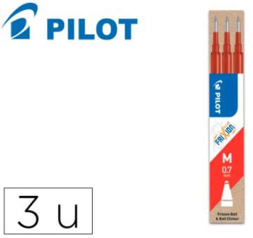 Recarga Esferografica Pilot Frixion Ball Clicker Vermelho Cx.3uni