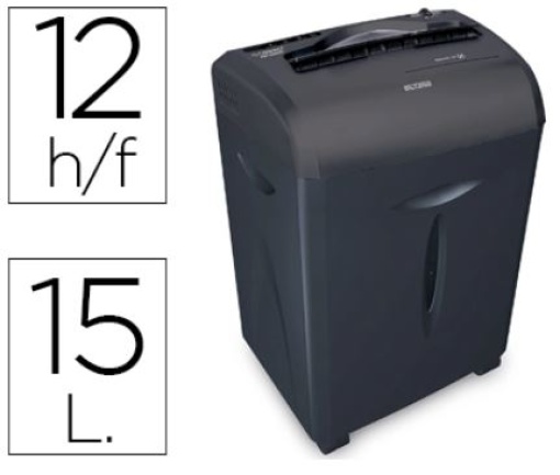 Destruidora Documentos Q-Connect Capacidade Corte 12Fls Destroi Agrafes Clips CD e Cartoes (KF15551)