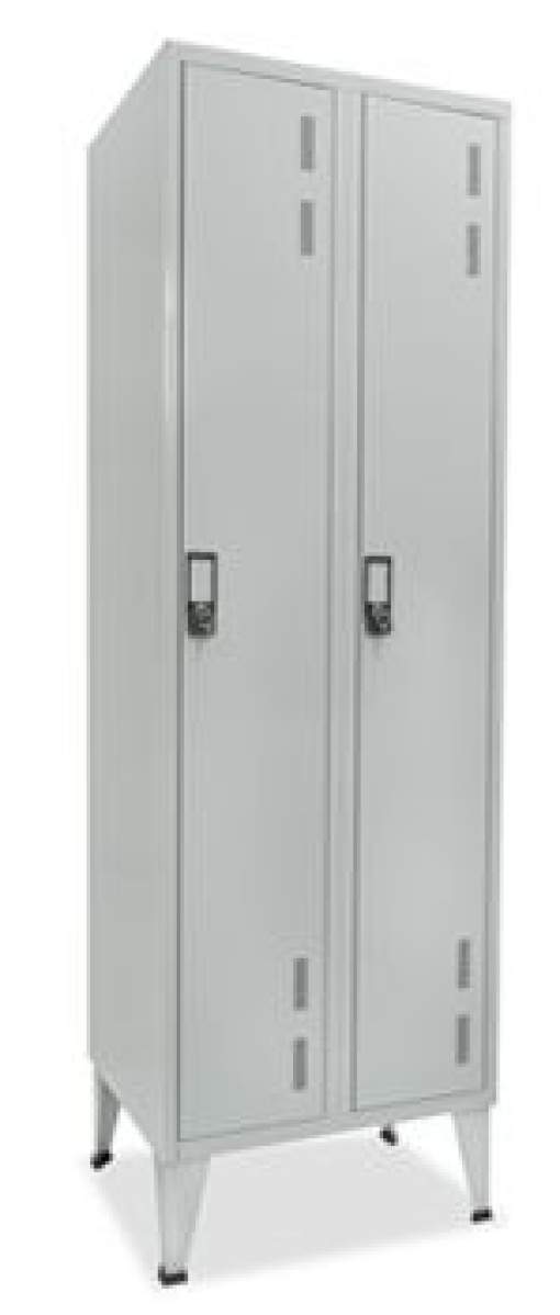 Cacifo Metálico 2 Cacifos 600x500x1900mm Cinza