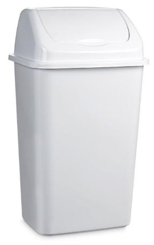 Contentor Plastico C/Tampa Basculante 30L Branco
