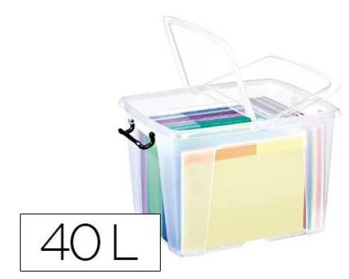 Caixa de Armazenagem CEP 40Litros Transparente c/Ttampa 397x498x329mm (2006740110)
