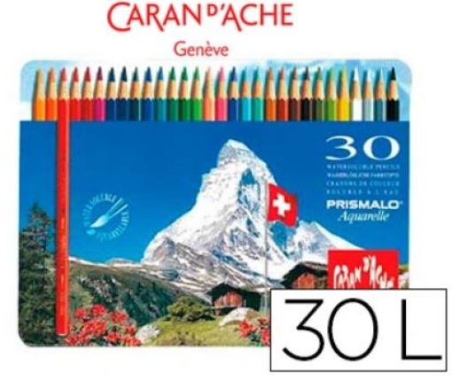 Lapis Cor Caren D'Ache Prismalo Aguarelaveis Caixa Metalica 30Cores (CD999-330)