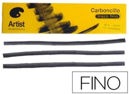 Carvao Artist finos 3-4 mm cx.10 uni