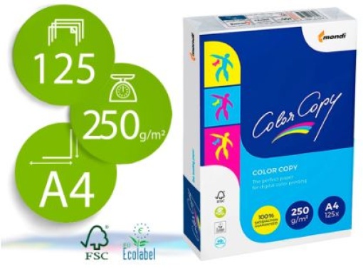 Papel Color Copy A4 250gr. Emb.125fls