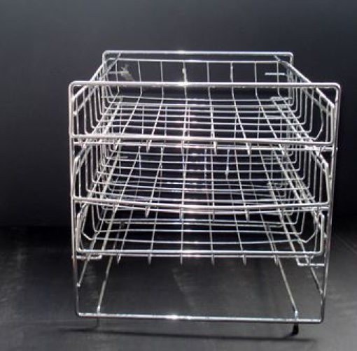 Tabuleiro Arame Cromado com 3 Gavetas