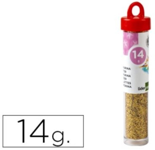 Purpurina Liderpapel Fantasia Cor Ouro Frasco de 14gr