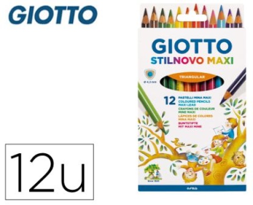 Lapis Cor Giotto Stilnovo Maxi 4,3mm Cx.12 Cores (F225900)