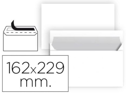 Envelope Liderpapel C5 Branco 162x229mm S/Janela Tira Silicone Emb.25uni (SB84)