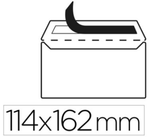 Envelope Liderpapel C6 Branco 114x162mm S/Janela Tira Silicone Emb.25un (SB85)