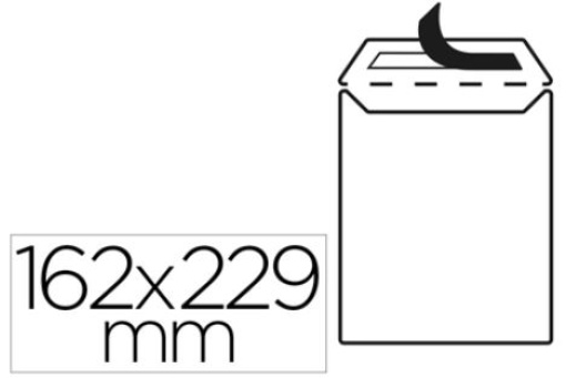 Envelope Saco Liderpapel C5 Branco 162x229mm Tira Silicone Emb. 25uni (SB95)