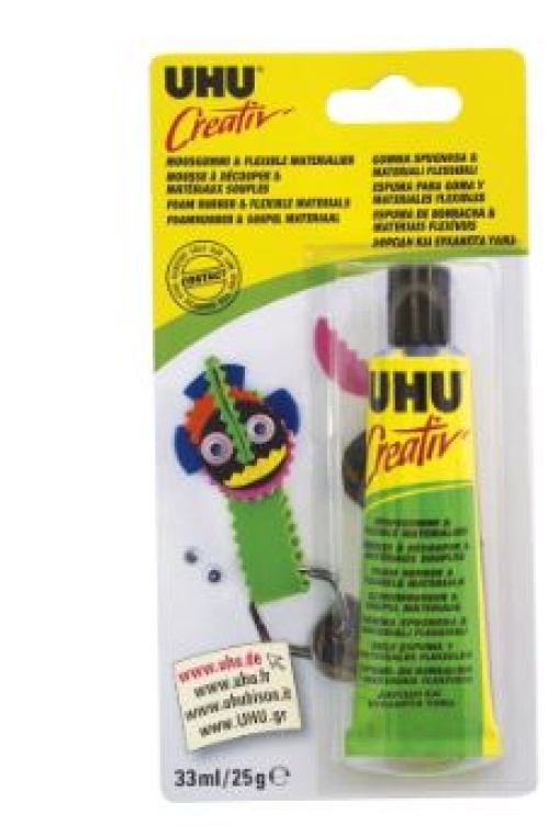 Cola UHU Creativ Para Espuma de Borracha e Materiais Flexiveis 33ml