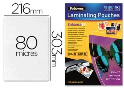 Bolsa de Plastificaçao Fellowes Brilho A4 80mic Pack 25uni (5396205)