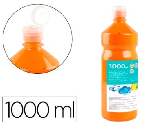 Guache Escolar Liderpapel 1000ml Laranja