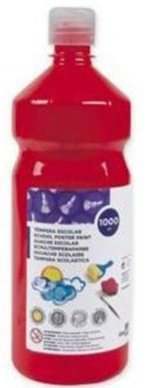 Guache Escolar Liderpapel 1000ml Vermelho Escarlate