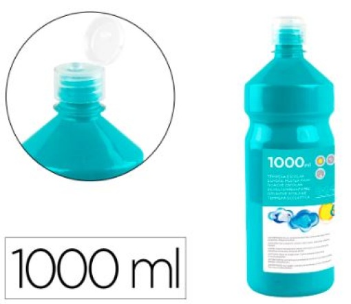 Guache Escolar Liderpapel 1000ml Azul Turquesa