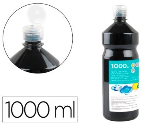 Guache Escolar Liderpapel 1000ml Preto