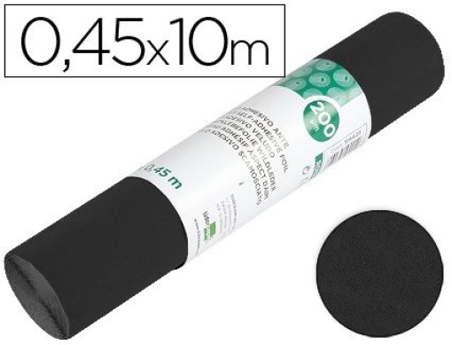 Rolo Adesivo Liderpapel Veludo Preto  0,45 x10 Mt.