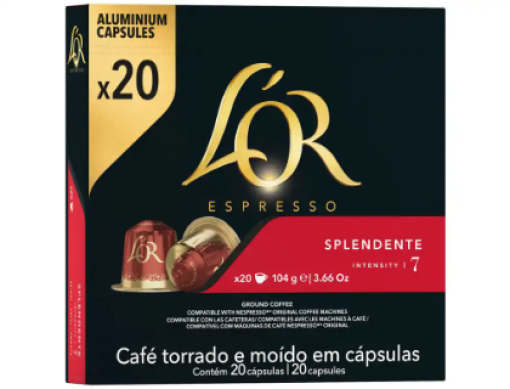 Cafe Marcilla L'or Arome Espresso Splendente Intensidade 7 Cx.20un (Compativel Com Nespresso)