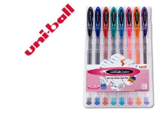 Esferografica Gel Uni-ball Signo UM120 0,7mm 8Cores Basicas