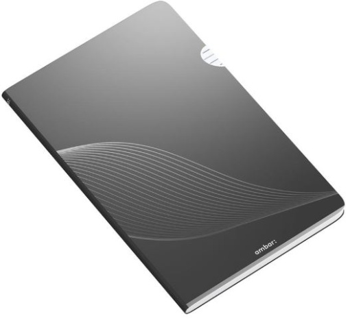 Caderno Agrafado Ambar Capa Preta PP A4 48fls Pautado