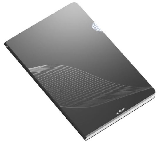 Caderno Agrafado Ambar Capa Preta PP A4 48fls Quadriculado